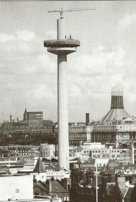 Archive photograph of St John's Beacon under construction