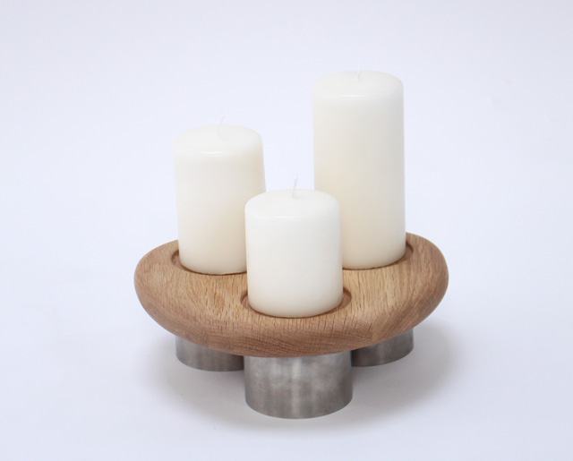 Coalesce triple candle holder
